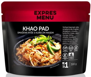 Khao Pad - smažená rýže s kuřecím masem - 1 porce