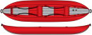 Kajak K2 + 2x dvojpádlo TNP 701.3